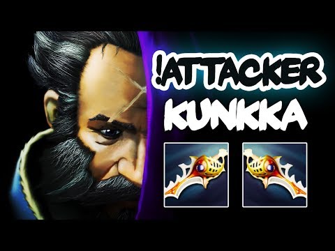 The One and Only Kunkka Player - !Attacker 2x Divine Rapier Comeback - Dota 2