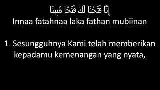 Download lagu SURAT AL FATH dengan huruf latin dan terjemahan bahasa Indonesia mp3