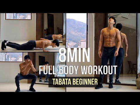 Full Body Workout at Home Beginners 8MIN TABATA (lose belly fat)