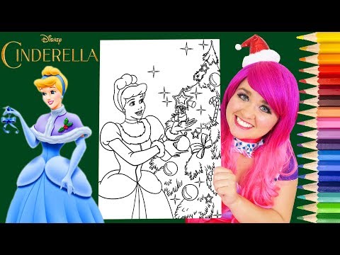 Coloring Cinderella Christmas Winter Coloring Book Page Prismacolor Colored Pencil | KiMMi THE CLOWN Video