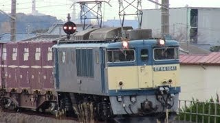 preview picture of video '【国鉄色】2013.2.1 EF64-1041鹿島貨物70レ【青プレ】'