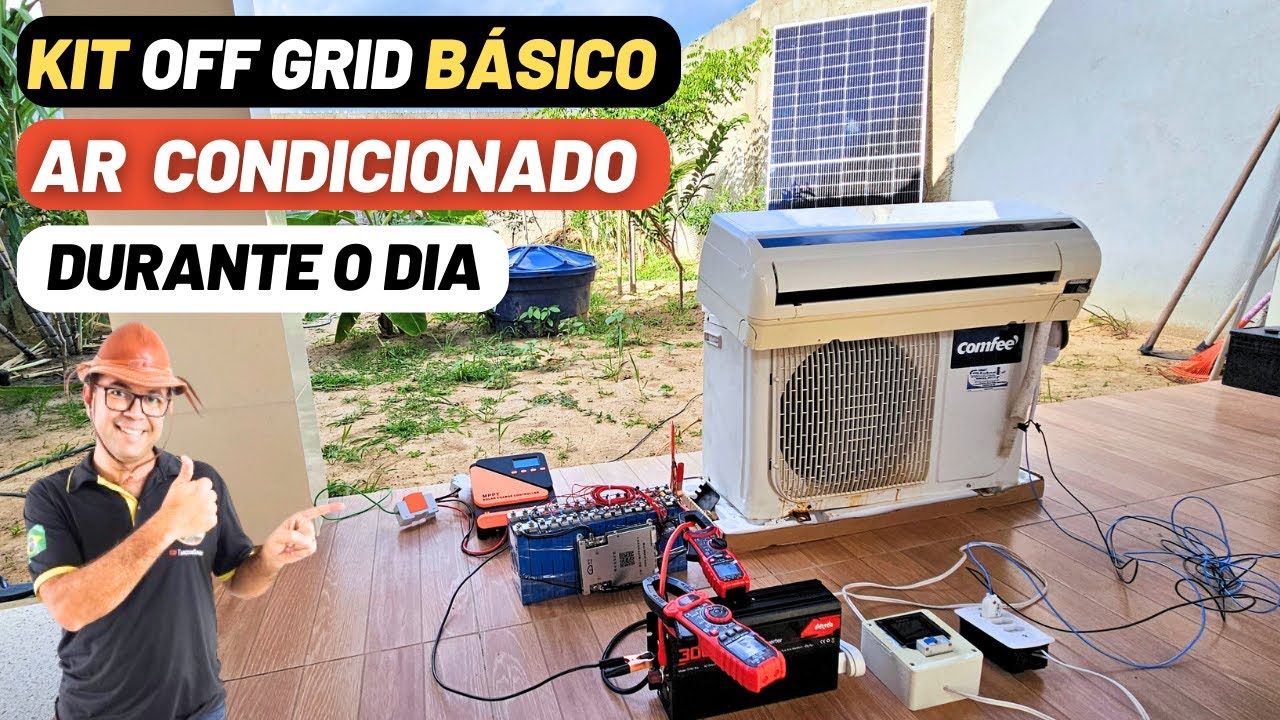 O que preciso para usar AR CONDICIONADO durante o dia☀️No OFF GRID🔋 Solar ?