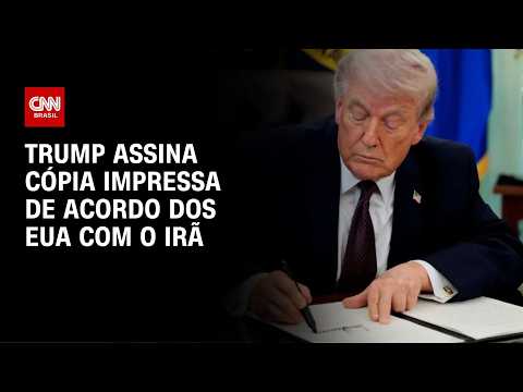 Trump assina versão impressa de acordo dos Estados Unidos com Irã | CNN PRIME TIME