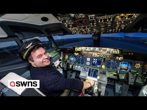 Dad builds Boeing 737 flight simulator in his garage | SWNS
