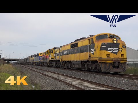 Southern Shorthaul Railroad at McIntyre Loop: Australian Trains in 4K
