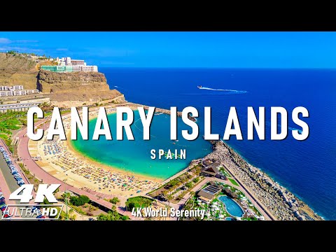 Canary Islands 4K  - Scenic Relaxation Film  -  Spain’s Tropical Paradise with Calming Music