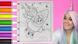 Uni- Creatures magic coloring pages