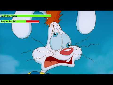 Roller Coaster Rabbit with healthbars