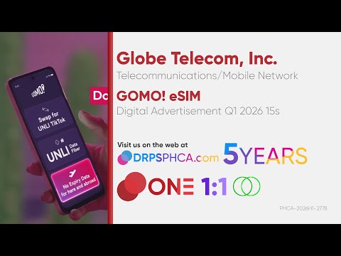 GOMO eSIM Digital Ad Q1 2026 15s (Philippines) [1:1/ST]
