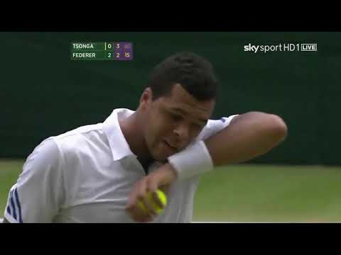Roger Federer vs Jo-Wilfried Tsonga - Wimbledon 2011 Quarter Final Highlights HD (Epic 5 Set Battle)