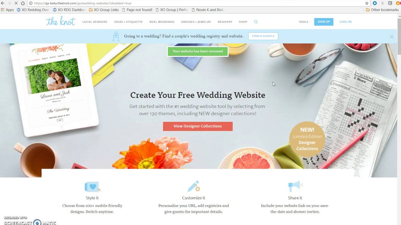 How to Delete Wedding Website on the Knot