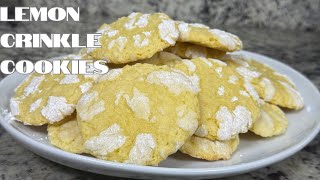LEMON CRINKLE COOKIES | LEMON COOKIES | DESSERT RECIPES