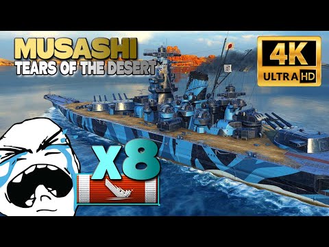 Battleship Musashi: 8 ships destroyed - World of Warships