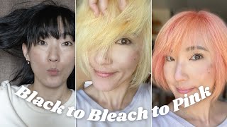 Black to Bleach to PINK! / How I bleached my Asian hair! / Blond Me Bleach Schwarzkopf / #tomokoloco
