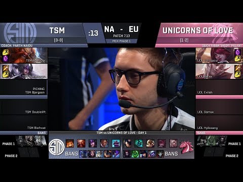 TSM vs UOL - Rift Rivals 2017 - NA vs EU - Team SoloMid vs Unicorns of Love