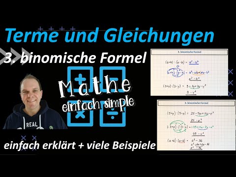 3. binomische Formel einfach erklärt + viele Beispiele #mathe_einfach_simple