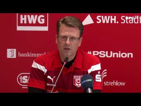 FSA Pokal 2016/17: Pressekonferenz vor dem Spiel Hallescher FC - SV 1890 Westerhausen