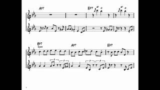 Blues in Hoss&#39; Flat - Stanley Turrentine | Blue Mitchell Trumpet Solo Transcription (Sheet Music)