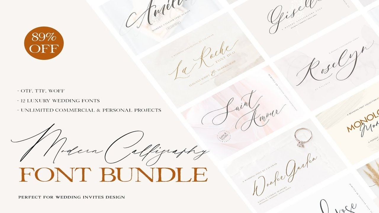 Modern Calligraphy Font Bundle Font Free Download