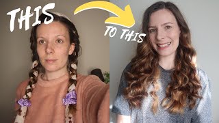 Heatless Robe Curls Overnight // What to do if you don't feel like styling your hair