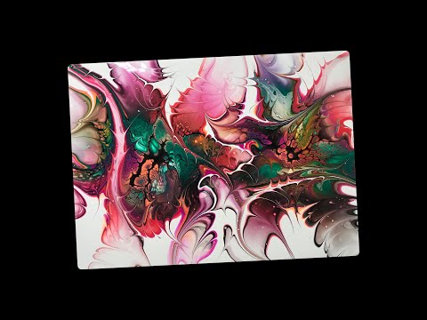 (351) Modified Bloom Double Puddle with Lots of Colours ~ Acrylic Fluid Painting