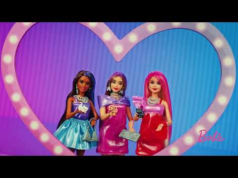 Barbie party reveal glamour meglepetés szett - pink kép