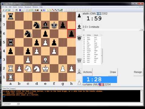 3 minute chess #12: IM Greg Shahade vs GM Suat Atalik