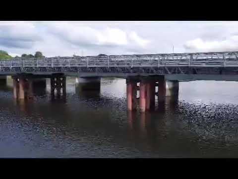 Dychów most DK 32 i most zastępczy ,Gmina Bobrowice rzeka Bóbr