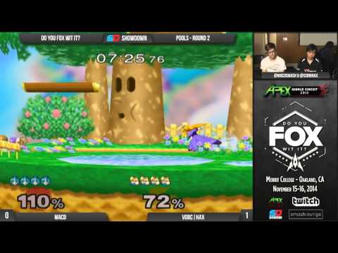 DYFWI Day 2 - Round 2 Pools: MacD (Peach) vs VGBC|Hax (Fox)