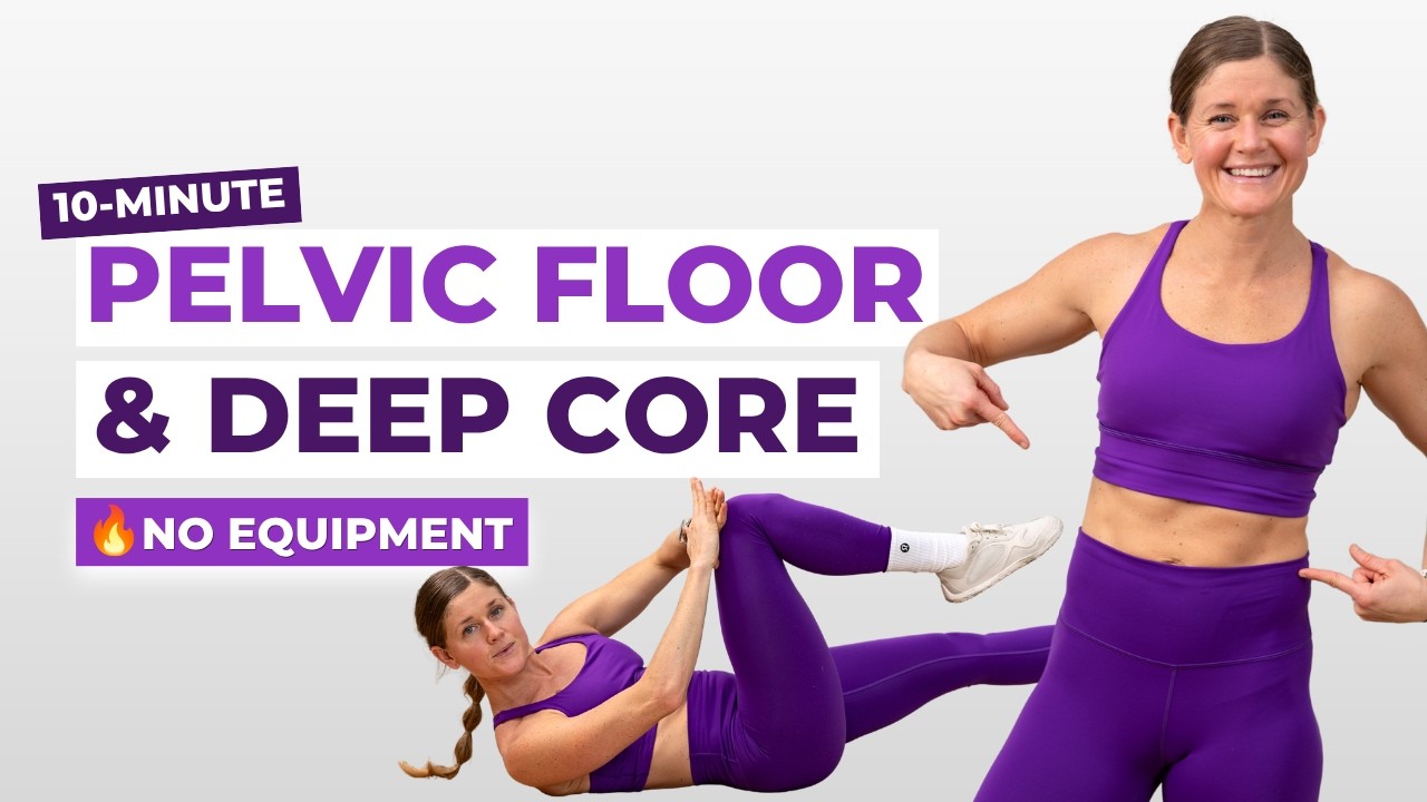 10-Min Deep Core & Pelvic Floor Exercises for Beginners | No Repeat, No Equipment