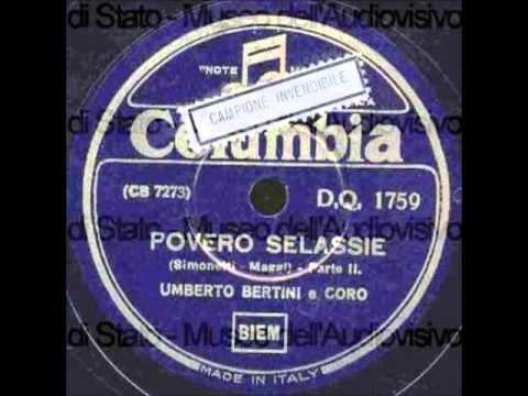 Umberto Bertini e coro - Povero Selassiè! (con testo)