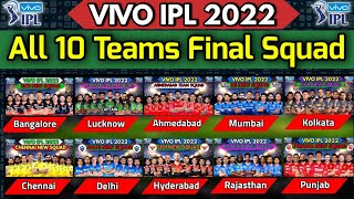 IPL 2022 | 10 Teams New Squad | All Teams Players List IPL 2022 | IPL 2022 All Teams Probable Squad IPL 2022 | 10 Teams New Squad | All Teams Players List IPL 2022 | IPL 2022 All Teams Probable Squad