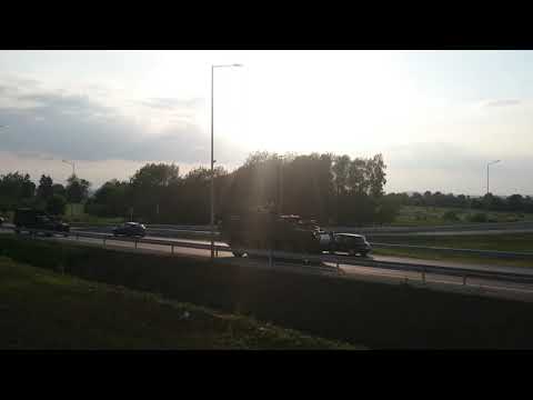 Przejazd kolumn wojskowych przez DK-8 - Kłodzko - Saber Strike-18