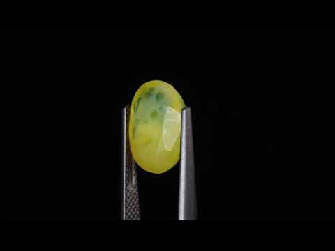 Натуральный желтый Опал овал 11.4x9.1мм 2.82ct видео