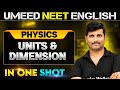 UNITS DIMENSION In 1 Shot All Concepts Covered UMEED NEET In Pure English