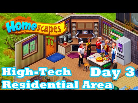 Homescapes High-Tech Residential Area for Engineers Day 3 Story HD New Area IOS | Android | Movie