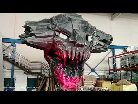 Stone Giant animatronic construction, Jumanji: The Adventure