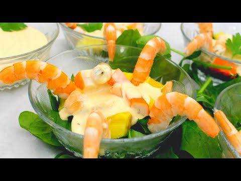 Coctel de gambas y salsa rosa casera. Un entrante facil y rico