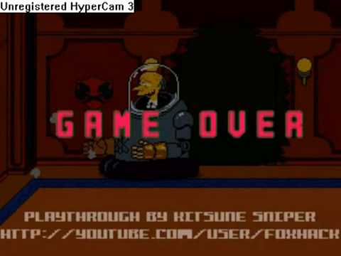 The Simpsons Arcade Game: Game Over Screen