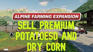 FS 19 Erlengrat Alpine Farming DLC EP41: Sell premium potatoes and dry corn