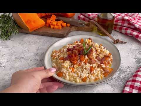 Risotto di zucca con pancetta - croccante e sfizioso!