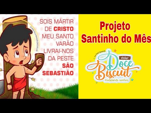 Santinho do Mês.  São Sebastião  @ATELIERDOCEBISCUIT