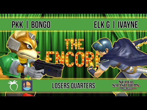 The Encore - PKK | Bongo (Fox / Captain Falcon) VS Elk G | Ivayne (Marth) - SSBM - Losers Quarters