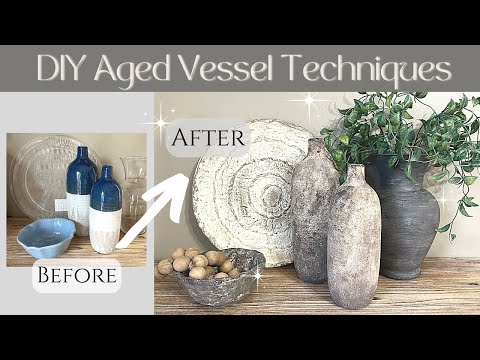 DIY AGED POTTERY TECHNIQUES | RH, POTTERY BARN VESSEL DUPES | THRIFT FLIPS | FAUX ANTIQUES