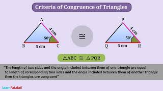 Criteria of Congruence of Triangles