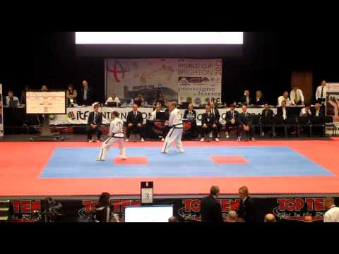 ITF World Cup Brighton 2012 - France vs Slovenia - 4th dan Senior Mens patterns Finals