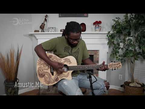 Luna Henna Dragon Acoustic-Electric Guitar image 12