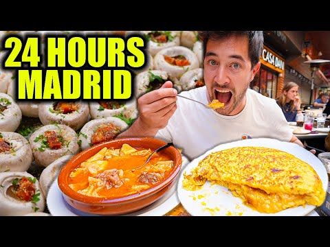 24 Hours of Spanish Food in Madrid 🇪🇸 STREET FOOD to SEAFOOD in Spain's Foodie Capital!