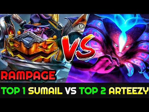 SUMAIL Timbersaw vs ARTEEZY Spectre - Top1 MMR vs Top2 MMR Double Rampage Gameplay 7.25 Dota 2