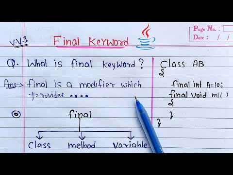 final keyword in java | final variable, final method and final class in java